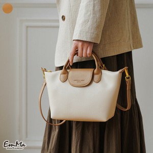ツートンカラーショルダーバッグ 持ち手つき 2way ハンドバッグ 上品  【2025SS】 WU4071
