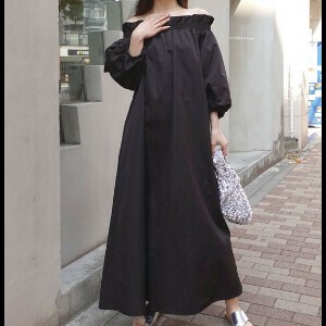 Casual Dress Nylon Taffeta Summer Off-The-Shoulder Spring