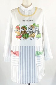 【2025年春夏新作】【保育士】【mofusandモフサンド】フルーツにゃん プリントエプロン　OA43840-51
