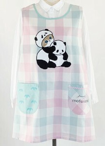 【2025年春夏新作】【保育士】【mofusandモフサンド】パンダにゃん アップリケエプロン　OA43842-51
