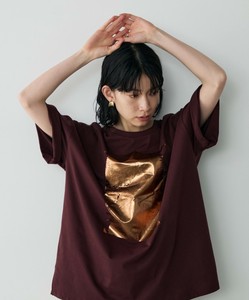 【再入荷】箔プリントオーバーT