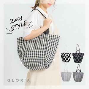 Pre-order Tote Bag Indian Cotton Check 2-way [S/S NEW]