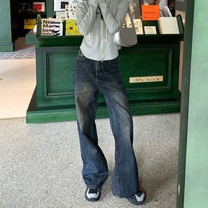 オーバーダイデニムワイドパンツ