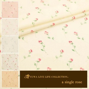 有輪商店 YUWA  シャーティング ”a single rose” [D:White×Red] / 全5色 / 生地 布 / 824929