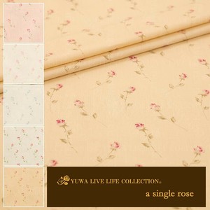 有輪商店 YUWA  シャーティング ”a single rose” [E:Beige×Red] / 全5色 / 生地 布 / 824929