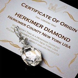ニューヨーク州 ハーキマーダイヤモンド ペンダントトップ SV925 Herkimer diamond ギャランティーカード付