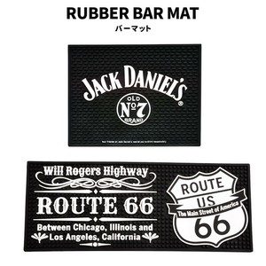 バーマット グラスマット RUBBER BAR MAT ROUTE66 jack daniel's バーグッズ コースター カフェ バー