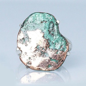 Turquoise/Lapis Lazuli Ring copper