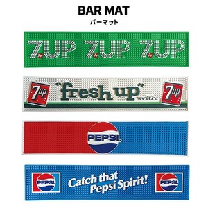 バーマット グラスマット RUBBER BAR MAT 7UP セブンアップ PEPSI ペプシ バーグッズ コースター