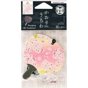 芳香剤 エアーフレッシュナー かおりうちわ 桜 　注文単位 12個