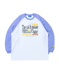 T-shirt Crew Neck Raglan Long T-shirt Tom and Jerry