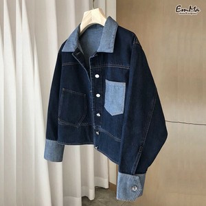 ツートンカラーデニムジャケット 春 秋   カジュアル  【2025SS】EH3419