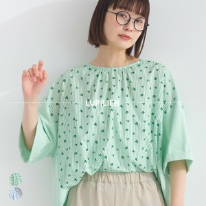 T-shirt Small Floral Pattern Stripe [S/S NEW]