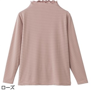 強撚ボーダー柄Tシャツ(婦人)