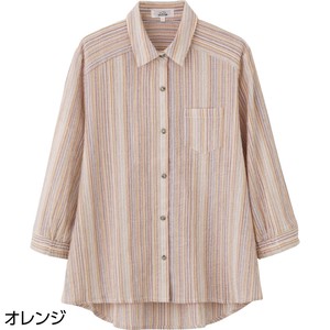 7分袖スナップ釦ブラウス(婦人)