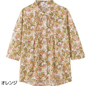 7分袖ワンタッチテープピンタックブラウス(婦人)