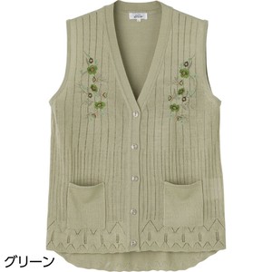 ニットワンタッチテープV首ベスト(婦人)