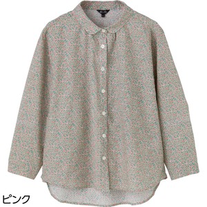 花柄プリントシャツブラウス(婦人)