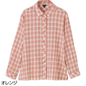 格子柄楊柳シャツブラウス(婦人)