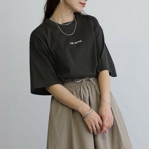 チビロゴクルーネック5分袖シンプルTシャツchouchou(シュシュ）2025新作春夏ss