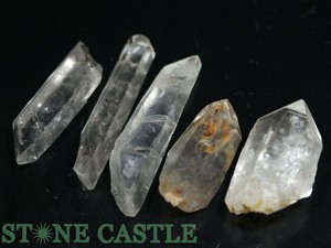☆一点物☆【原石】レーザー水晶 ポイント原石 (5本セット) No.07 【天然石 パワーストーン】