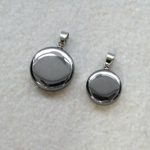 Gemstone Pendant Top Stainless Steel Pendant 15mm Made in Japan