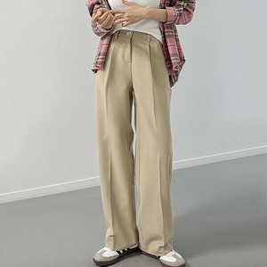 【パンツ】ピンタック　スラックス　ロング丈　フルレングス　パンツ　Pin tuck pants