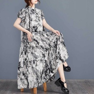 洋装/连衣裙 女士 短袖 洋装/连衣裙 花卉图案