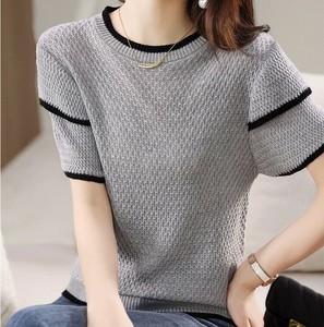 T-shirt Ladies fashion Round Neck T-Shirt Summer Short Sleeve