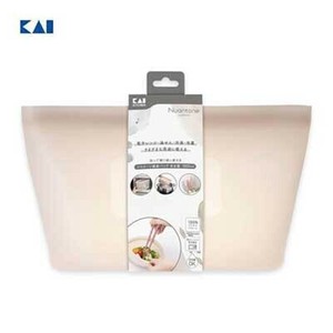 保存容器/储物袋 米色 贝印 Silicone 1000ml