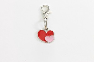 【ペット・装飾品】チャームWハート SI レッド
