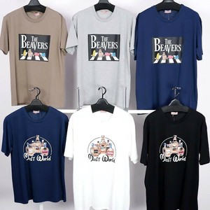 T-shirt T-Shirt Printed Short Sleeve Unisex Men's Cut-and-sew 5-colors