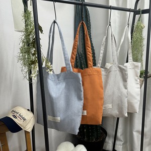 J7321 ワッフル生地A4トート　カジュアルコーデ　カジュアルトート　おすすめトート
