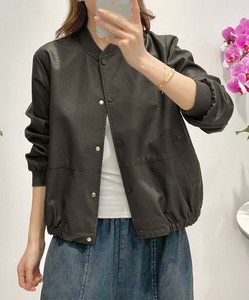 【aimoha】PUマットボマージャケット レディース アウター ブルゾン スナップボタン トレンド