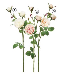 【アーティフィシャルフラワー】【造花】A?35086　ﾛｰｽﾞ×3 つぼみ×1