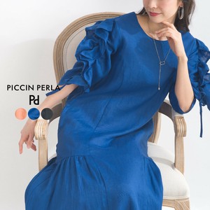 Casual Dress Linen Sleeve Shirring [S/S NEW]