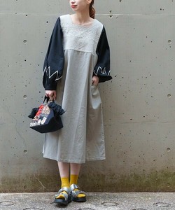 【2025秋冬新作】キカ刺繍とバイカラーOP