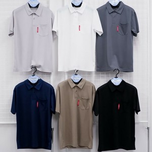Polo Shirt Absorbent Quick-Drying cool Pocket Men's 8-colors