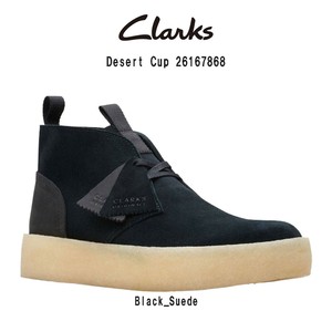 CLARKS(クラークス)チャッカブーツ デザートカップ シューズ ブラック スエード メンズ 男性 26167868