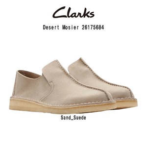 CLARKS(クラークス)スリッポン シューズ ローファー デザートモジアー ベージュ スエード メンズ 26175684