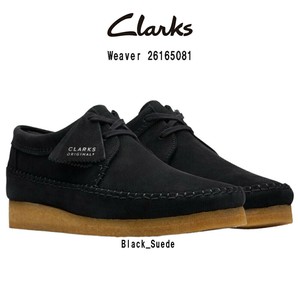 CLARKS(クラークス)シューズ レースアップ ブラック スエード ウィーバー メンズ 男性用 Weaver 26165081