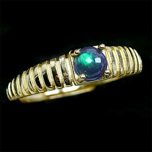 Silver-Based Opal/Tourmaline Ring Natural Stone Rings
