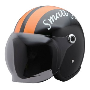 ユニカー工業 スモールジェットヘルメット ブラック/オレンジ BH-37KOR