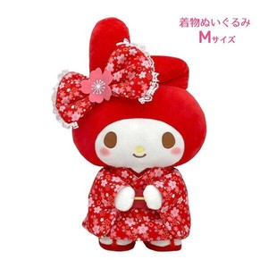 サンリオ　キャラクターズ マイメロディ　桜着物　M　（レッド）　ぬいぐるみ