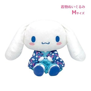 サンリオ　キャラクターズ シナモロール　千鳥着物　M　ぬいぐるみ