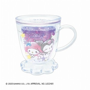 ■2025SS　新作■　サンリオキャラクターズ　カフェ型グリッターカップ　マイメロディ＆クロミ