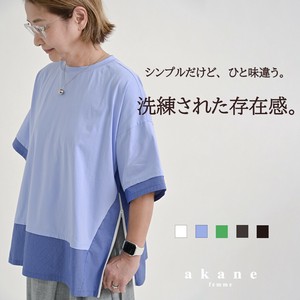 T 恤/上衣 拉链 缝线/拼接 休闲 春夏