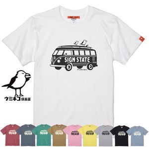 SIGN STATE ヘビーボディ On the Gulls バス プリント Tシャツ サインステート
