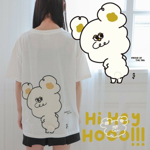 ボアの尻尾付き ゆるだぼ Hoooさん 尻尾付き Tシャツ レディース メンズ