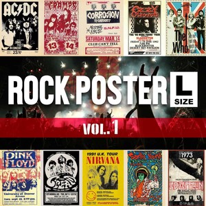 【ROCK☆POSTER】【NO MUSIC NO LIFE！】ヴィンテージ ロックバンド ポスター L SIZE